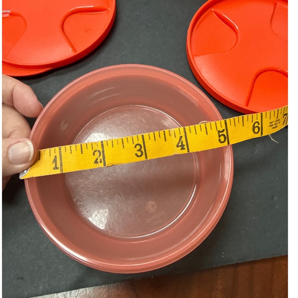 Tupperware 240ml Small Orange Snack Cups with Lids Set of 2 5422A-2 - Picture 5 of 6